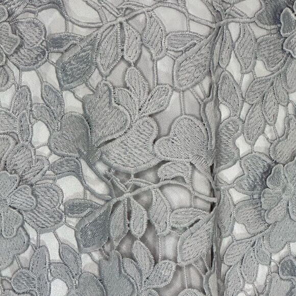 Keepsake Acoustic Floral Lace Dress Halter Gray Mini | Size S - Picture 7 of 11